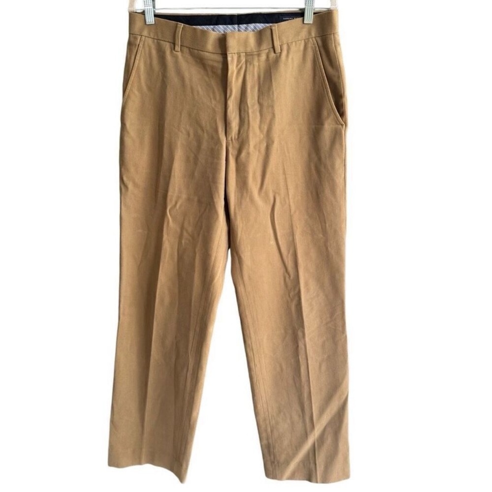 Banana Republic Tan Modern Fit 100% Cotton Men Pants Size 33 x 32 Casual Work